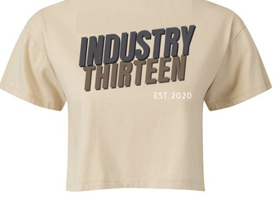 'Industry Thirteen' Cropped T Shirt